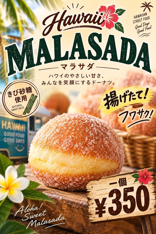 揚げたてマラサダ