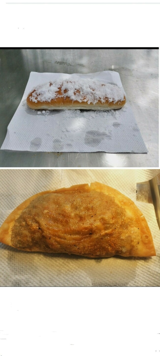 ジャンボ揚げ餃子と揚げパンセット