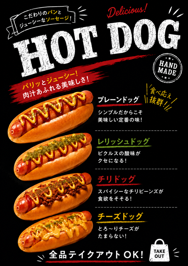 ホットドッグ(プレーン)