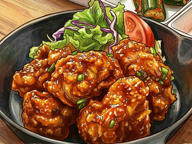 本場韓国屋台のヤンニョムチキン(3個入り)