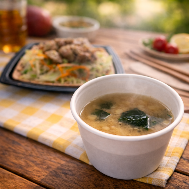 炭火焼き豚肉としじみ汁セット