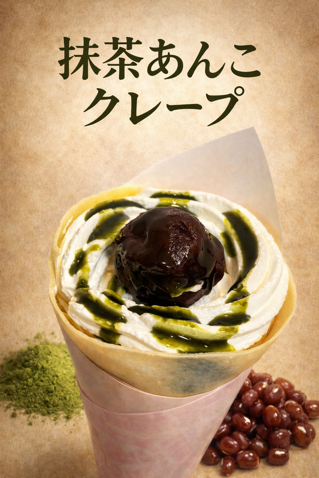 抹茶あんこクレープ