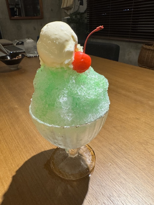 かき氷　メロン