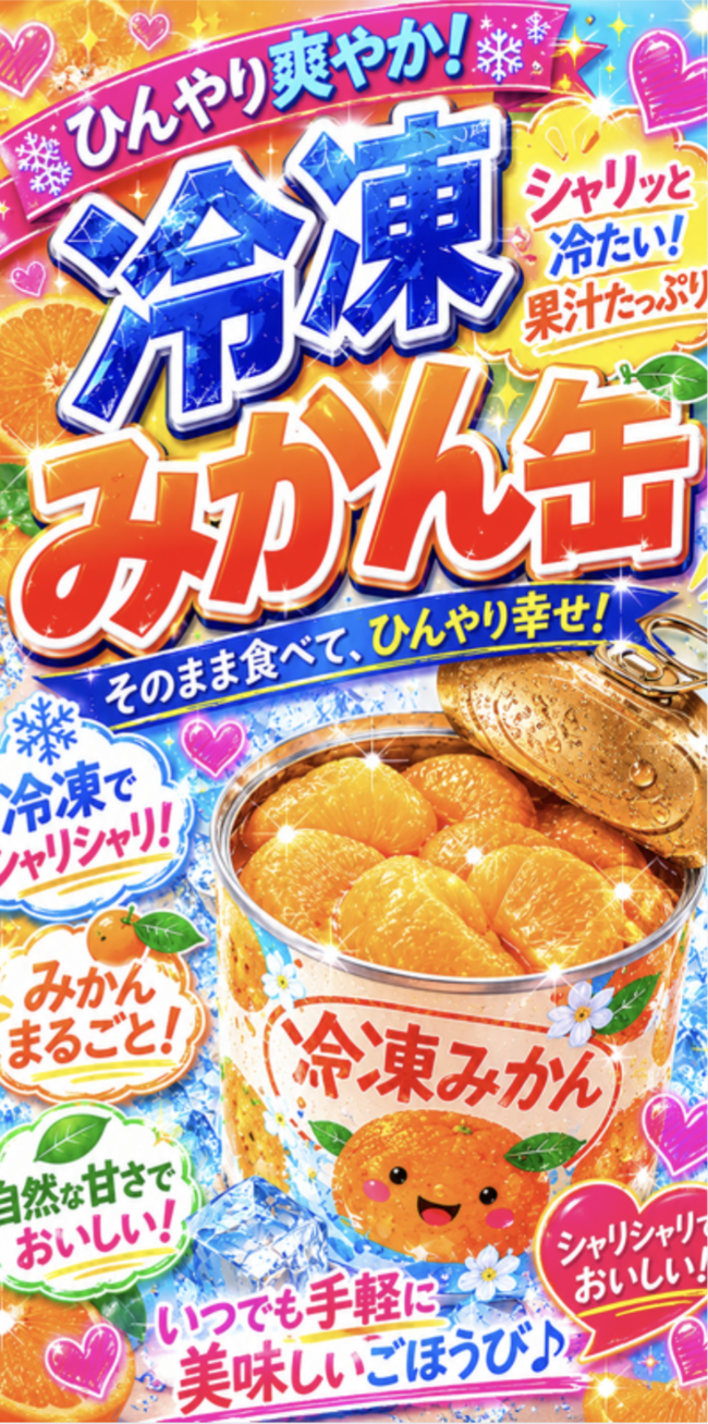 シャリシャリ冷凍みかん缶