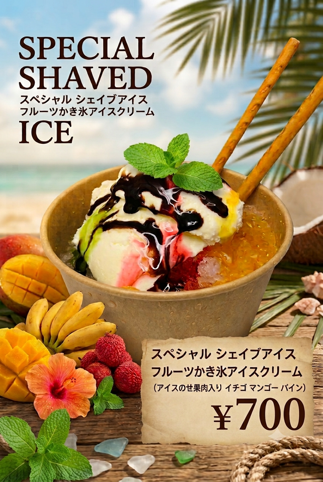 スペシャルシェイブアイス(果肉入り)