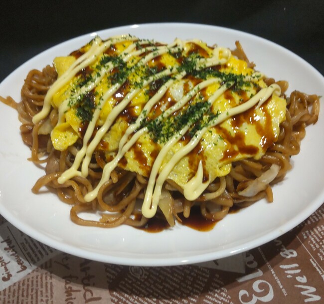 ダブルたまごのオムそば