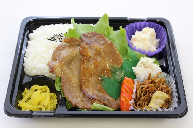 日替わり弁当３種例、豚ロースもろみ弁当
