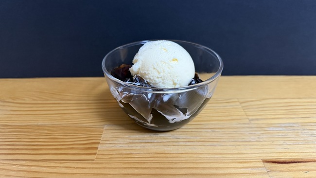 コーヒーゼリー バニラアイス添え
