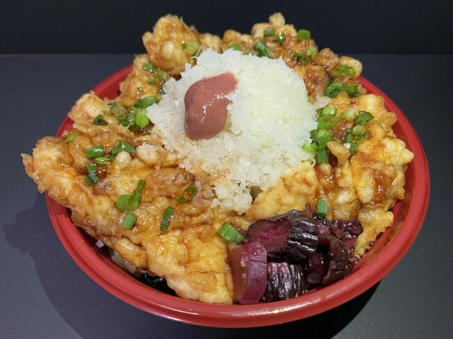 とり天丼　梅おろし