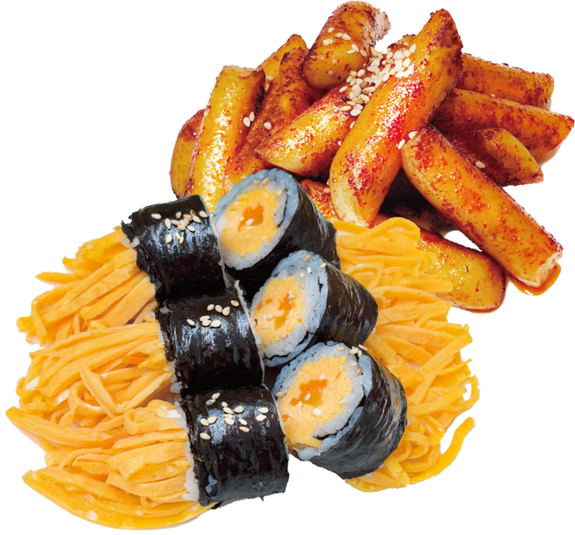 ホンデキルムトッポッキ＋たまご爆弾キンパセット