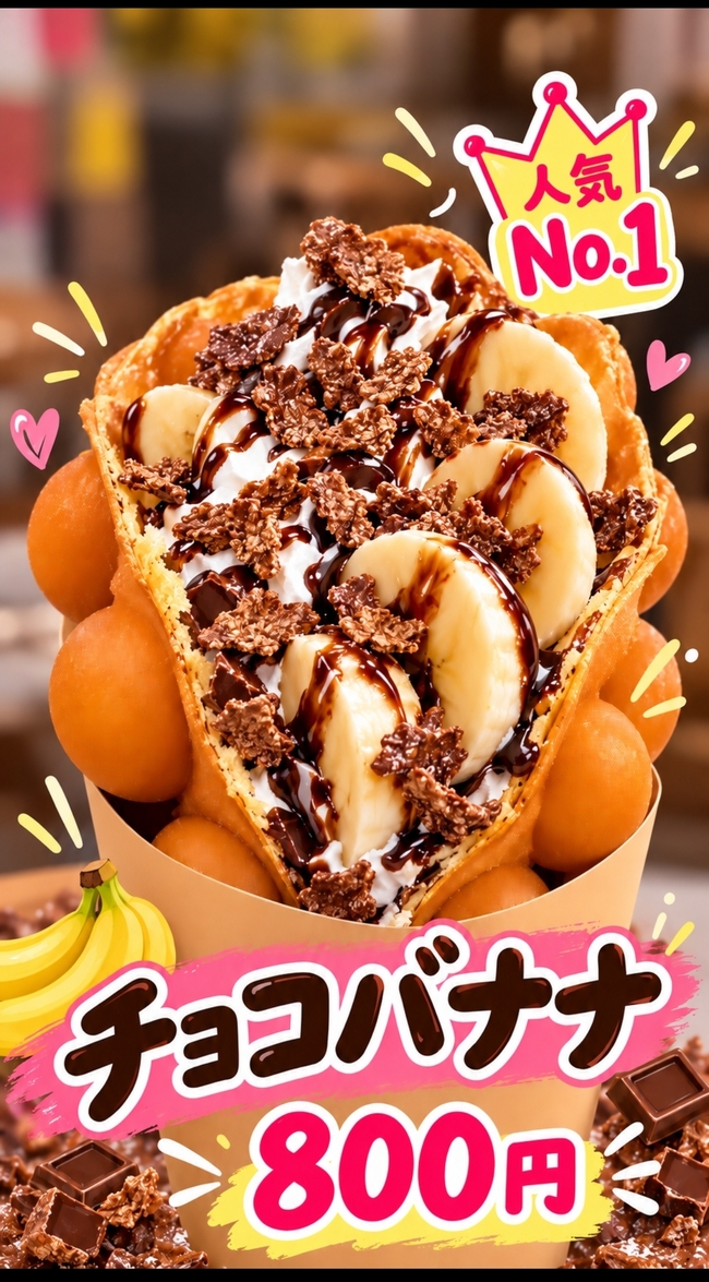 チョコバナナワッフル