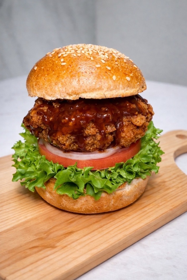 フライドチキンバーガー