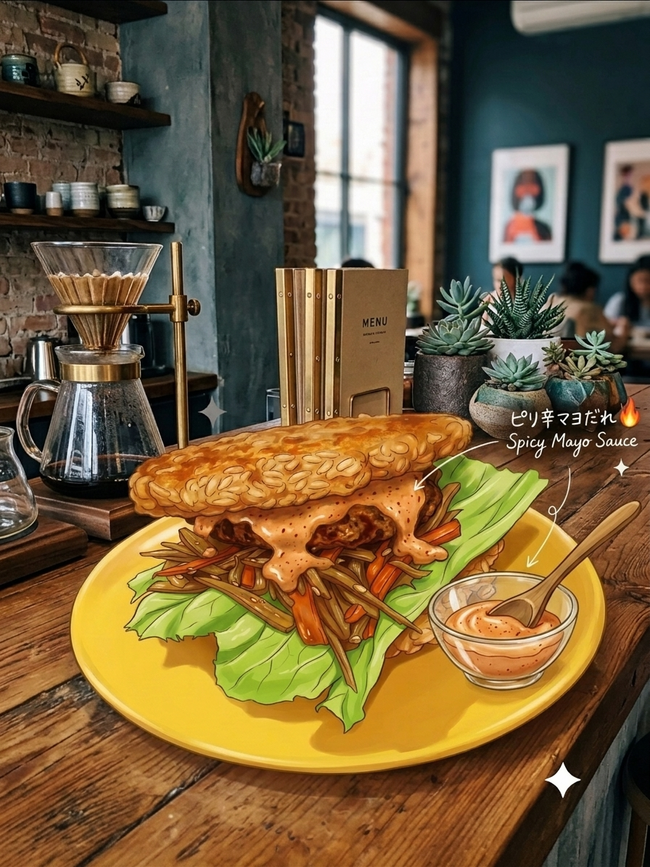 大麦ライスバーガー