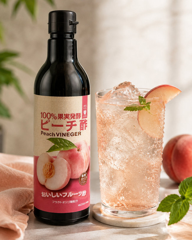 ピーチビネガースパークリング（ノンアル550ml）