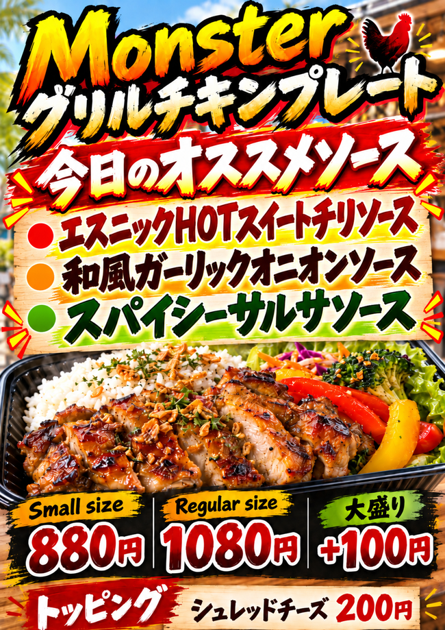 モンスターグリルチキン「本日のおすすめソース」