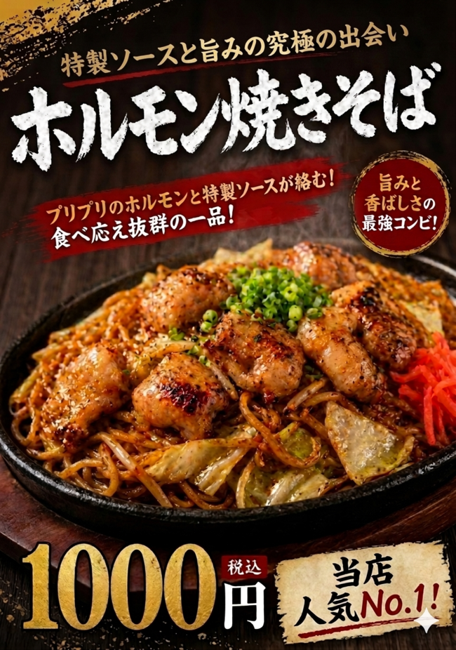 ホルモン焼きそば