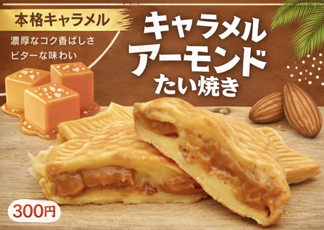 たい焼き（キャラメルアーモンド）