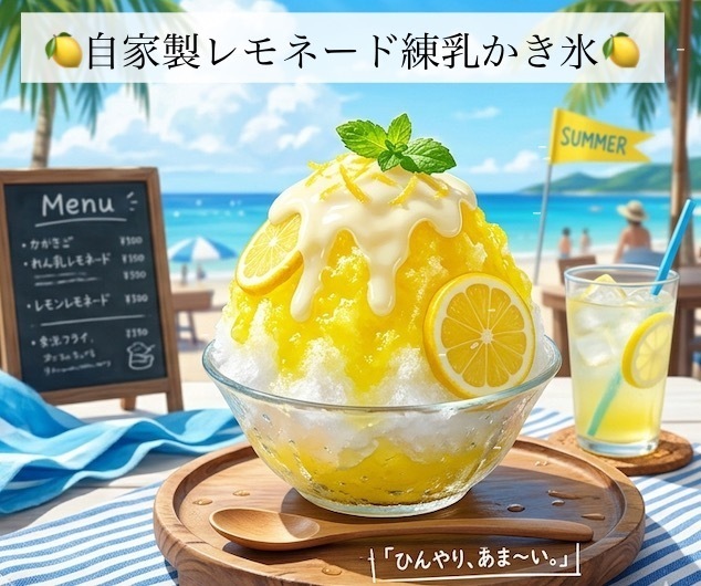 自家製レモネード練乳かき氷