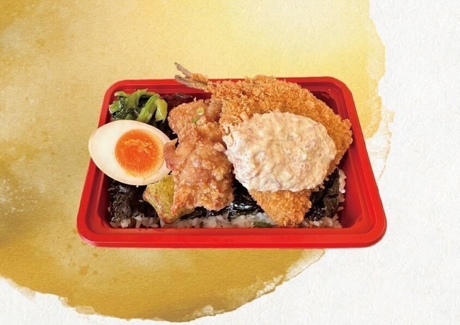 自家製タルタルの鯵フライ海苔弁当