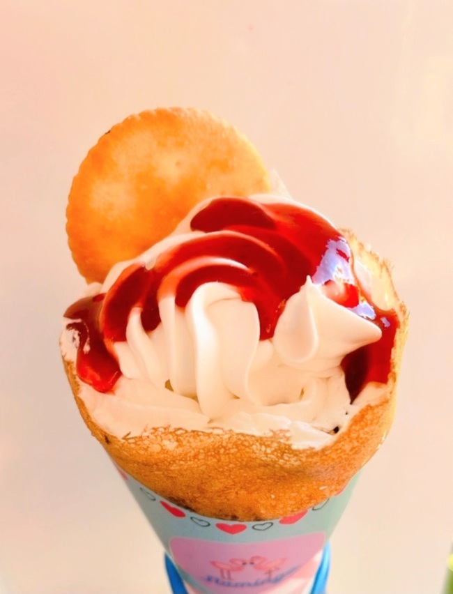 いちごソース×クラッカー