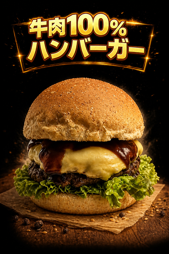 牛肉100%ハンバーガー