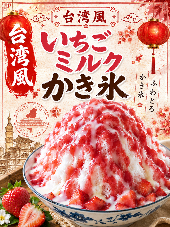 台湾かき氷（いちごみるく）