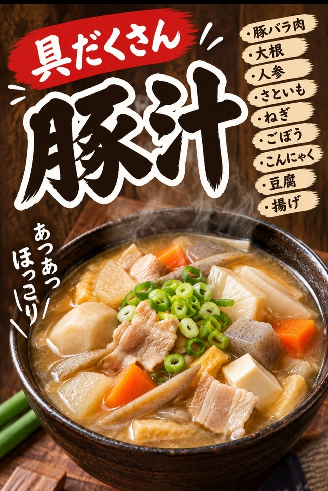 具だくさん豚汁