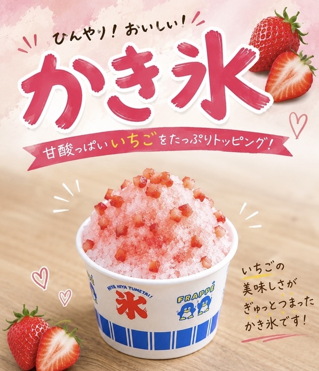 イチゴかき氷