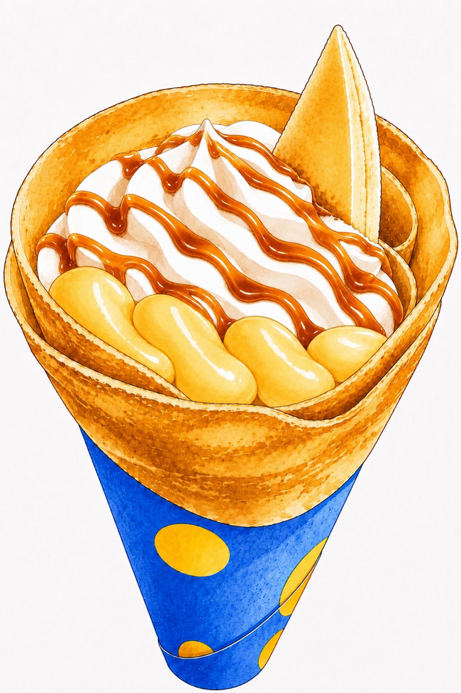 キャラメルバナナカスタードホイップ