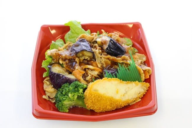 日替わり丼物例　豚肉麻婆茄子丼