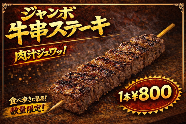 ジャンボ牛串焼き
