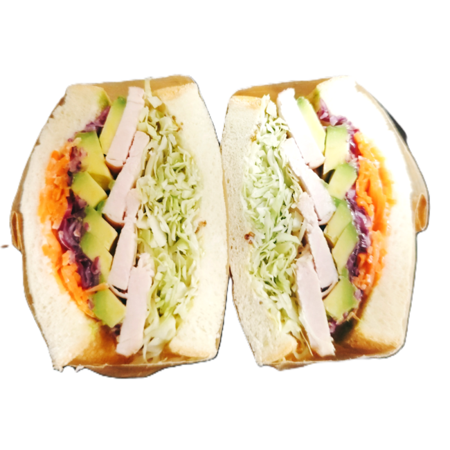 スモークチキンと彩り野菜サンド