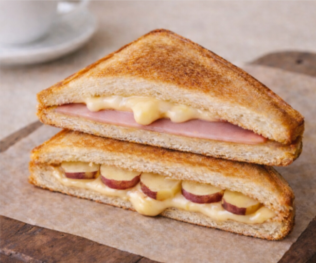ハムチーズ＆おいもホットサンド