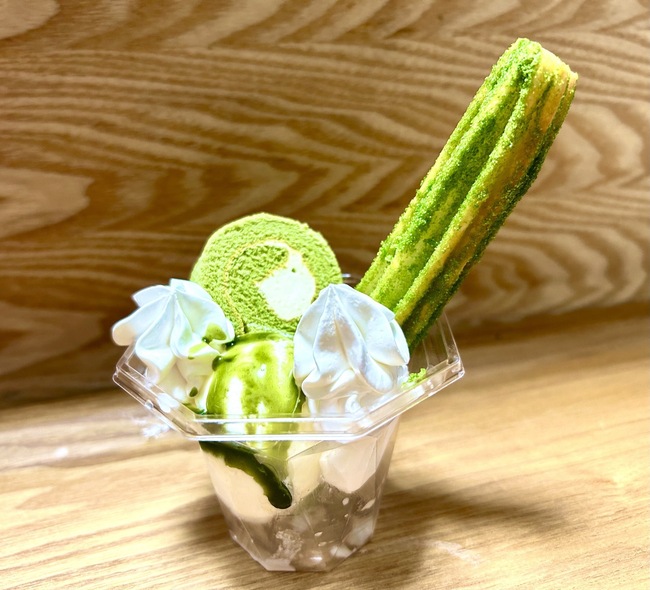 米粉チュロス 宇治抹茶パフェ