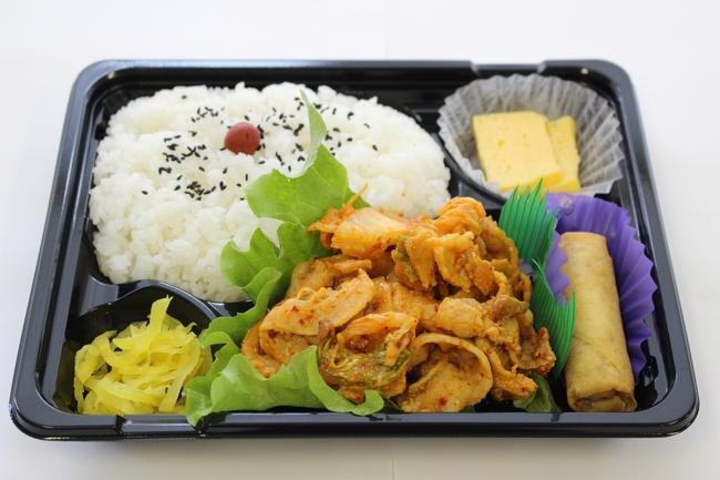 日替わり弁当３種例､豚キムチ弁当