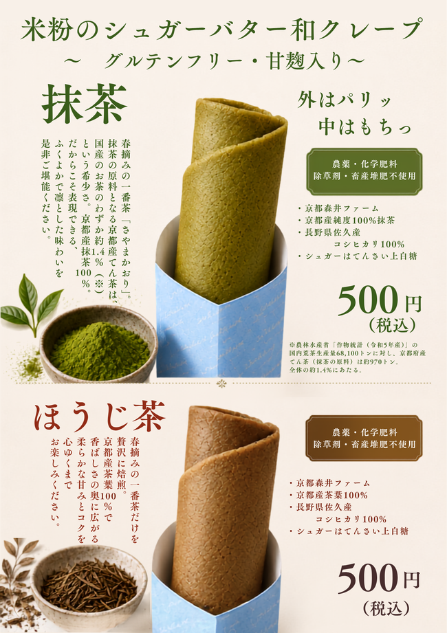 米粉のほうじ茶クレープ