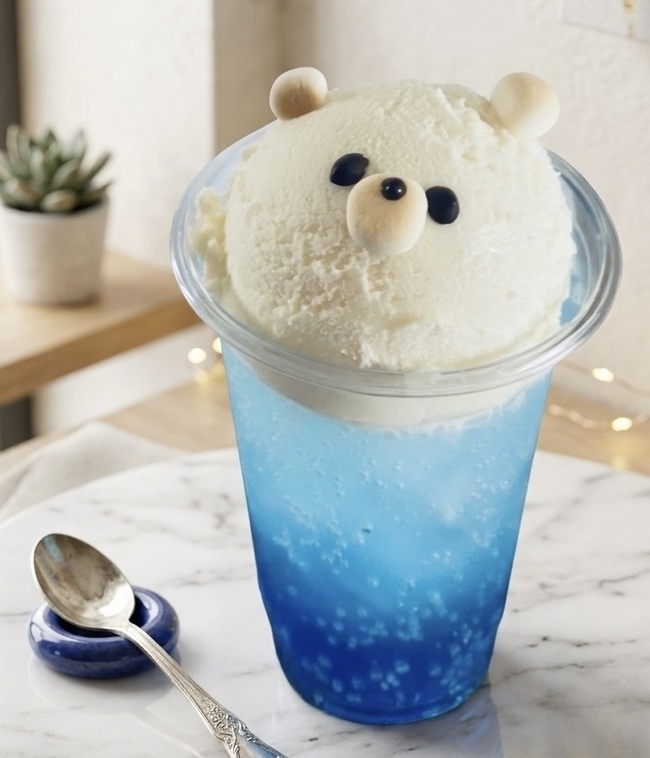 くまさんクリームソーダ 