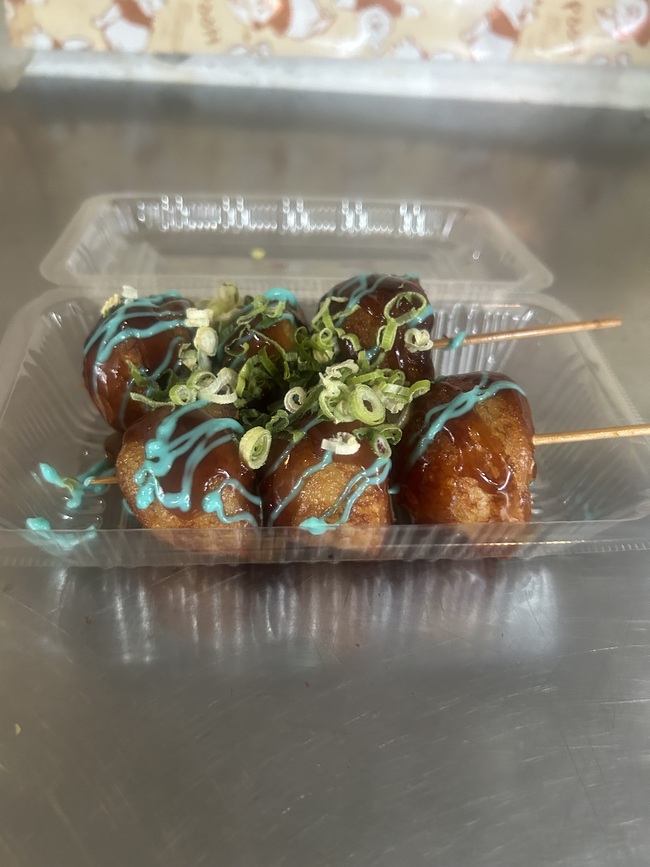 揚げたこ焼き串