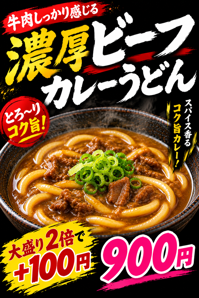 濃厚ビーフカレーうどん