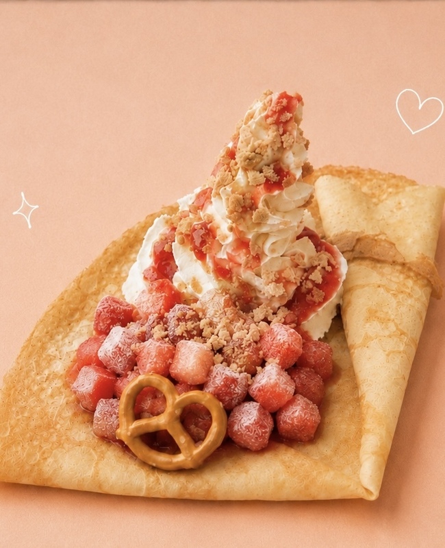 フローズンいちごカスタードクレープ