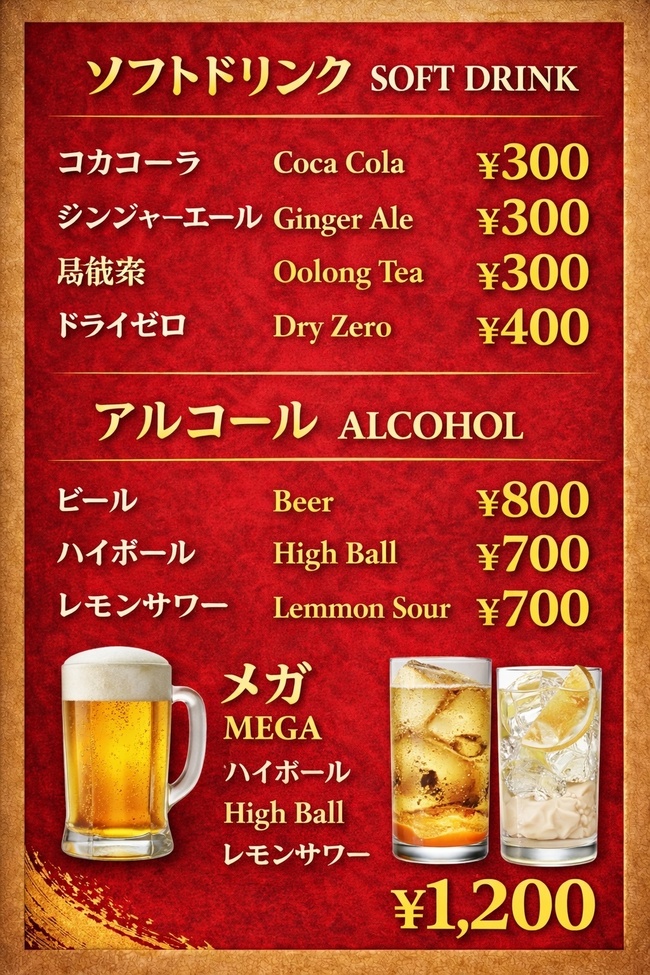 ソフトドリンク類