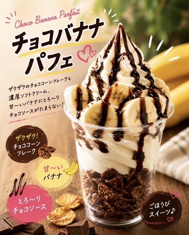 チョコバナナパフェ