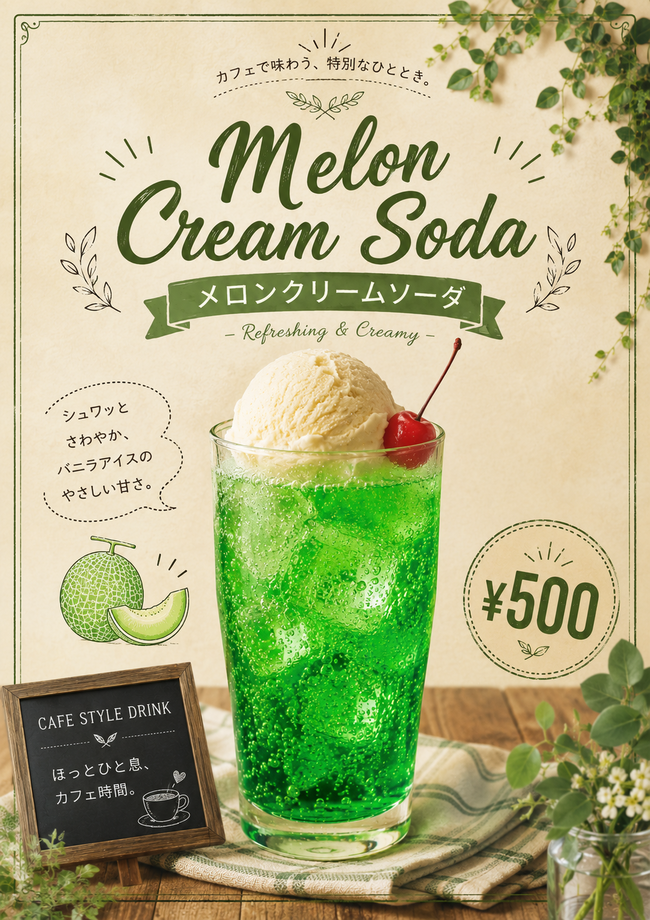 メロンクリームソーダ