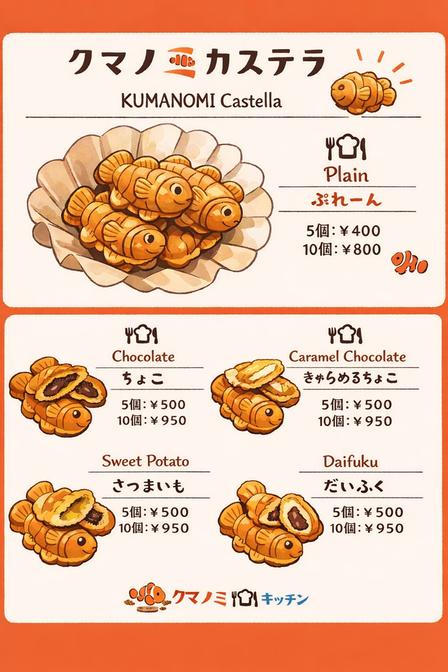 クマノミカステラ　具入り