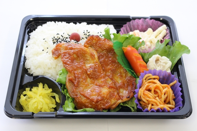 日替わり弁当３種例､豚ロース味噌焼き弁当