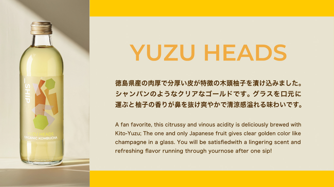発酵スパークリングティー（KOMBUCHA 柚子）