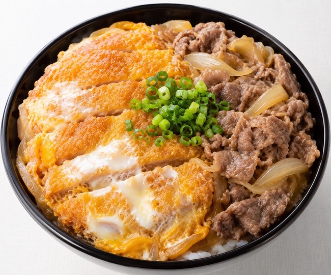 牛・カツ合いがけ丼