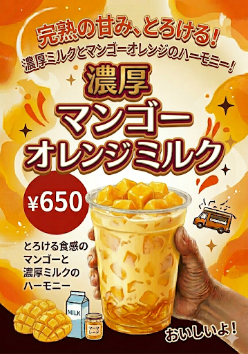 濃厚オレンジマンゴーミルク
