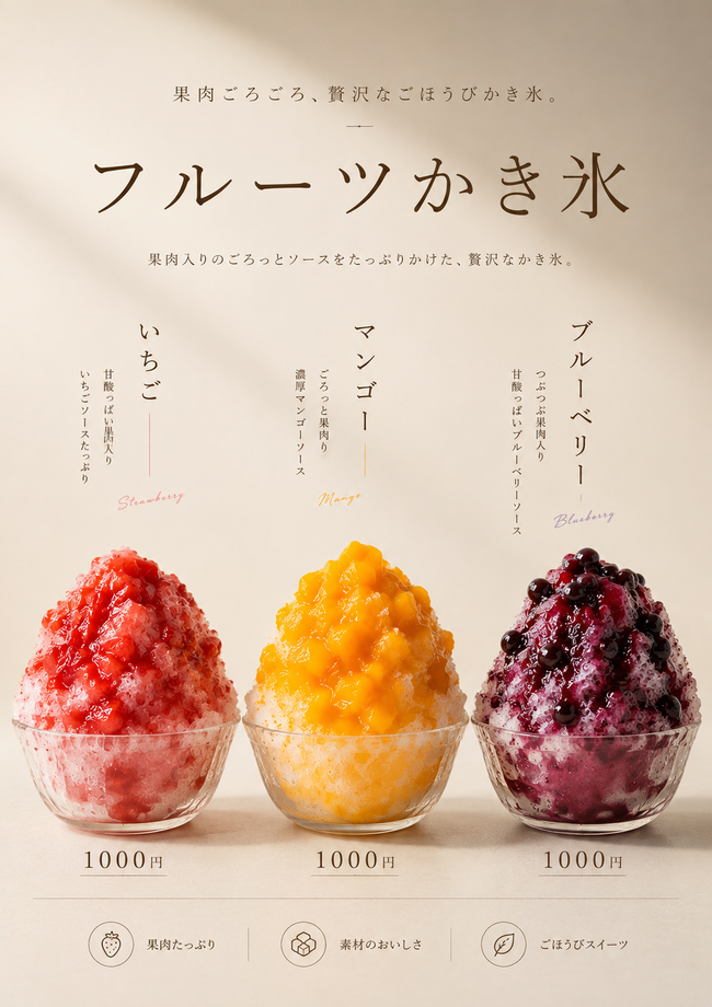 フルーツかき氷