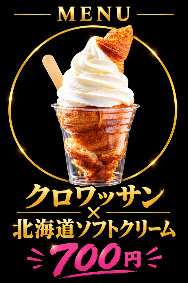 クロワッサン×ソフトクリーム